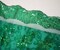 Green Nylon Embroidered Floral Sequin Scallop Tulle Mesh Fabric By the Yard